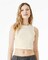 BELLA + CANVAS Women’s Micro Rib Sleeveless Muscle Crop Tank for Gym Wear & Custom Print Fitted Crop Top